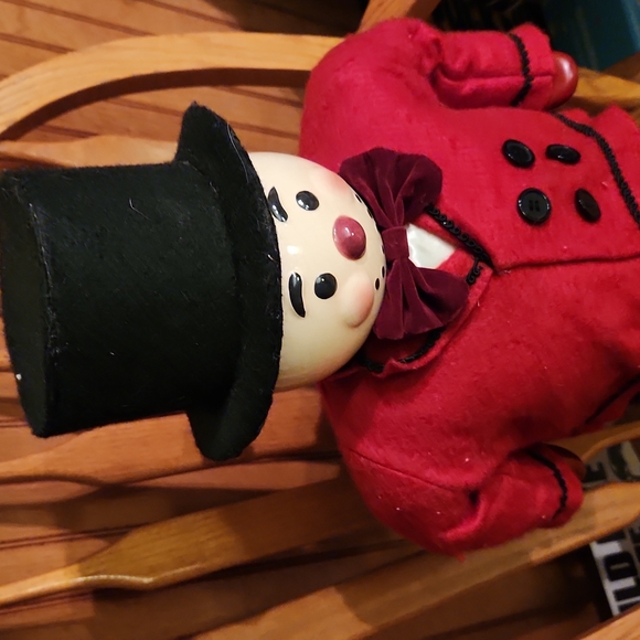 Vintage dressed well snowman-21"-HTF - Picture 2 of 10